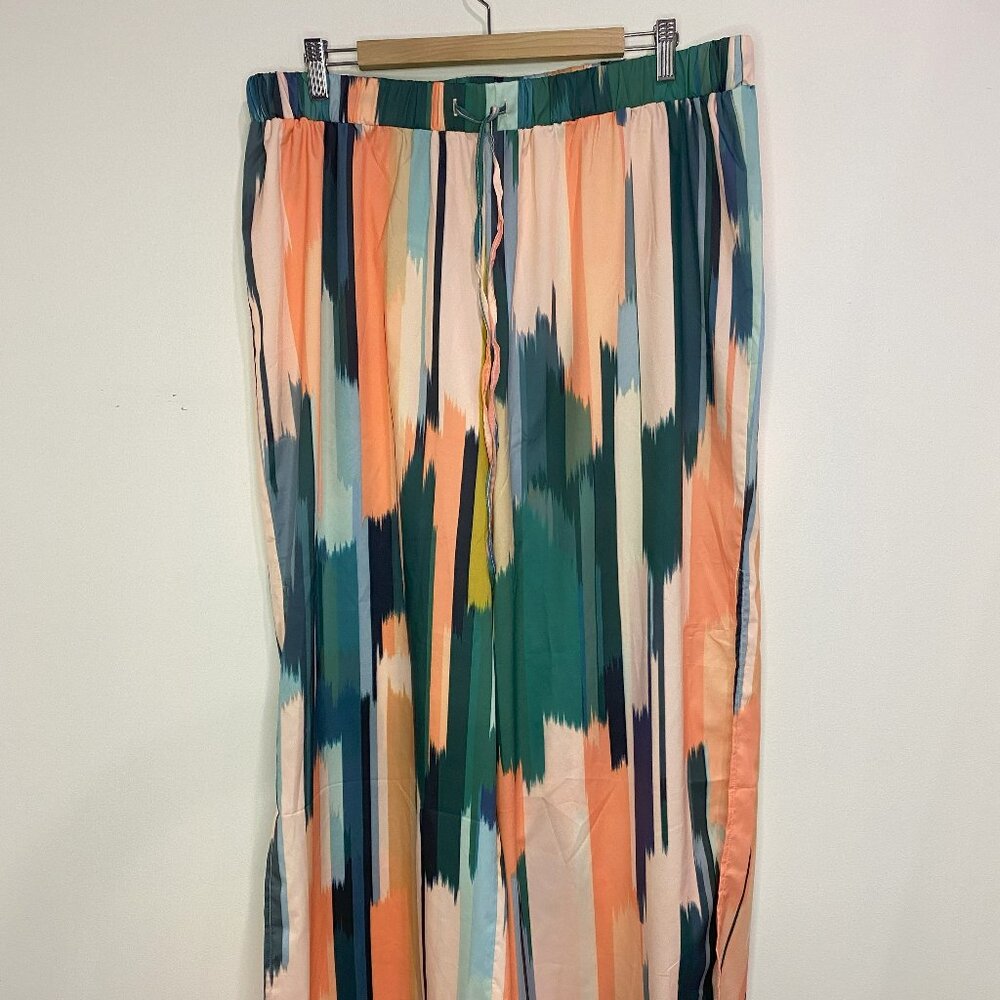 No tag - Long, Feather light, Flowy pants, with long side splits, Size XL